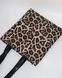 Леопардова сумка-шопер розмір M бежевого кольору 1151 фото 7
